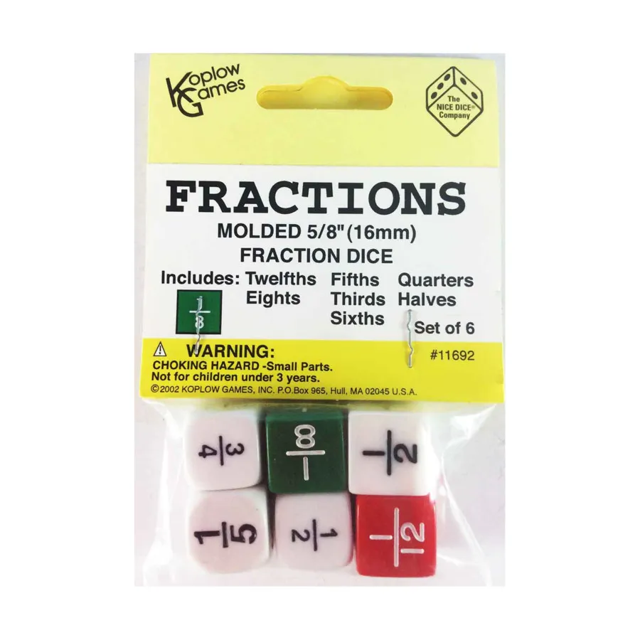 

d6 Дробные кубики (6), Dice - Symbols, Functional & Unique Dice