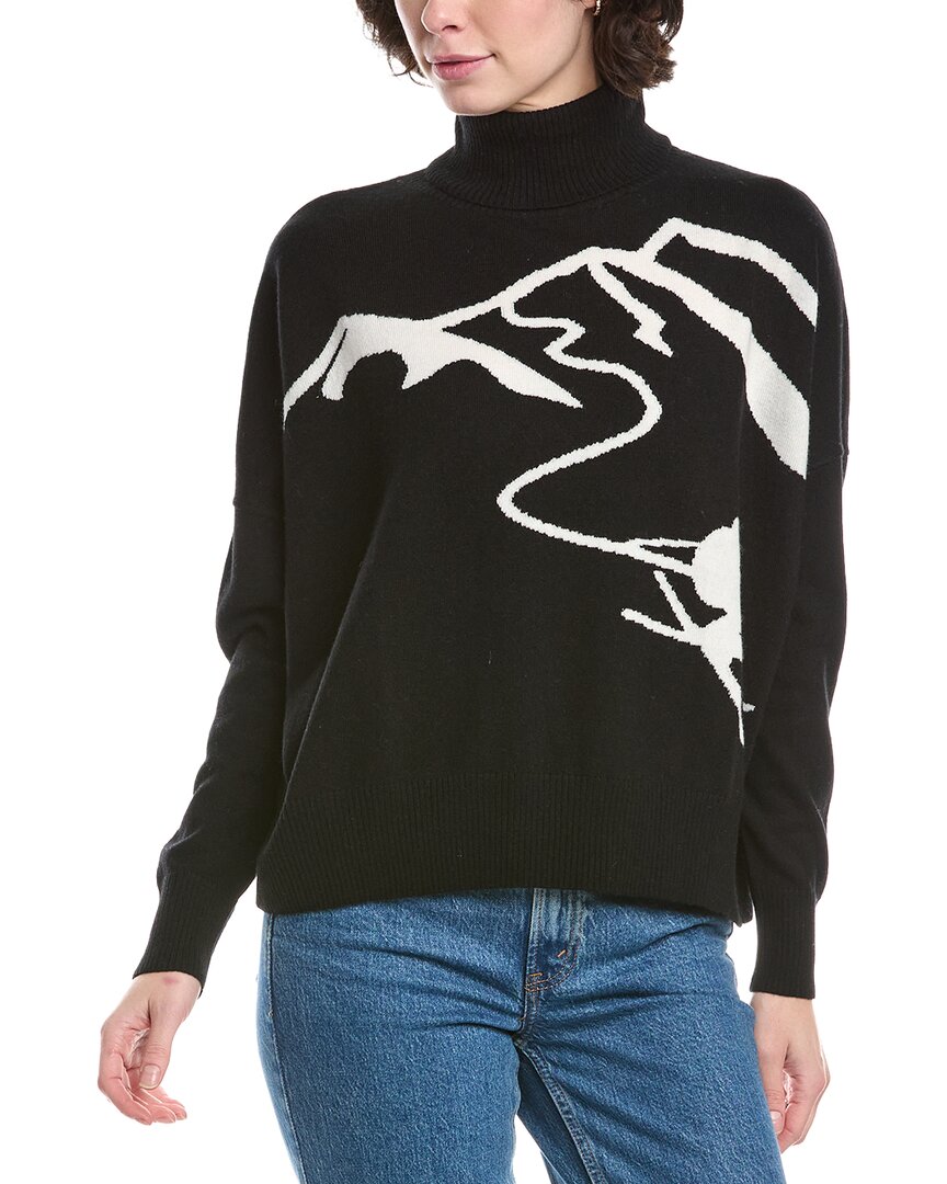 

Свитер с высоким воротником Brodie Cashmere Mountain Skier из смеси шерсти и кашемира, черный