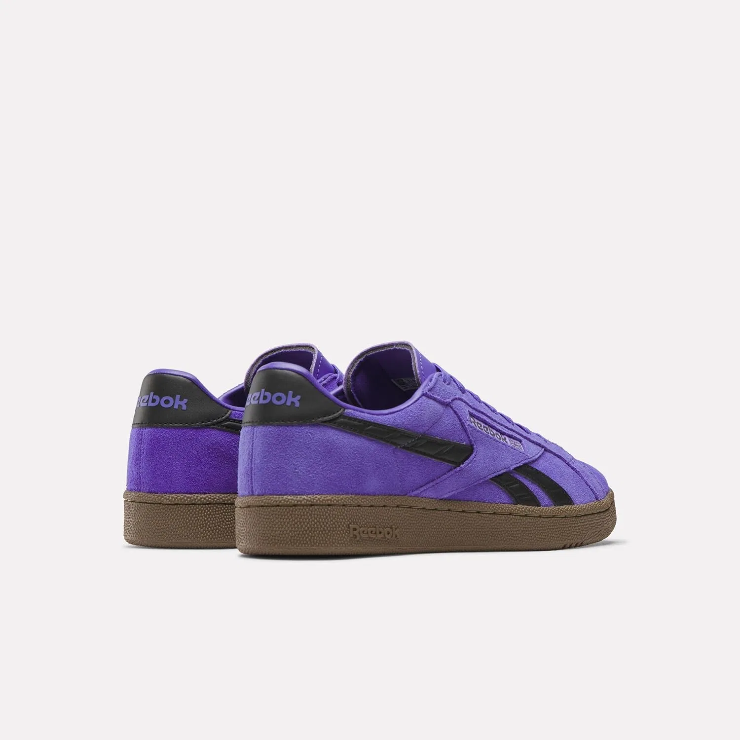 Кроссовки Reebok Unisex Club C Grounds UK, Royalpurple Digitallime Gum — фото 3