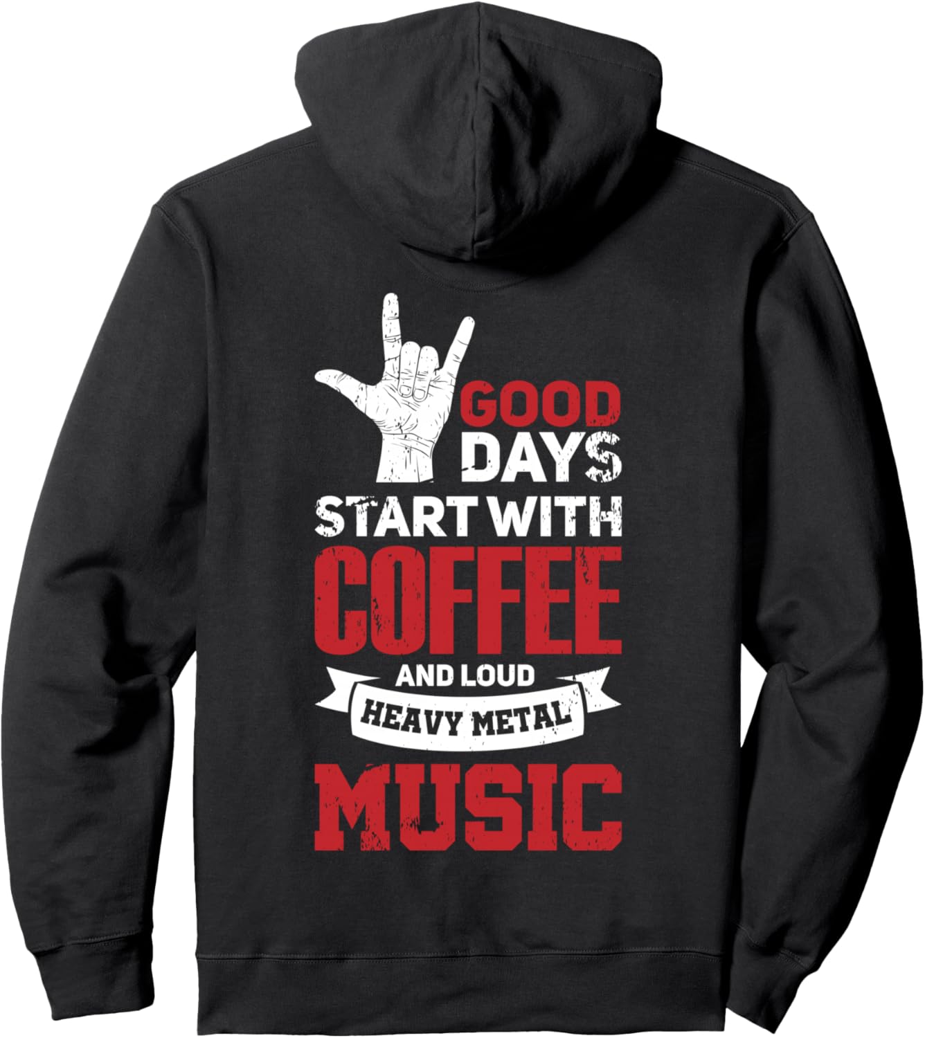 

Худи в стиле хэви-метал и готика с кофейным принтом Heavy Metal Gift Ideas Deco Vwol, черный