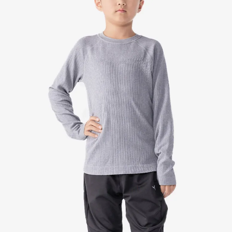DECATHLON Футболка silver gray/snow для детей — фото 3