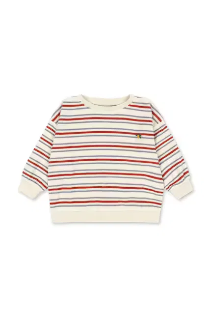 Блуза детская с рифленой фактурой Itty Rib Sweat Shirt Konges Sløjd, бежевый