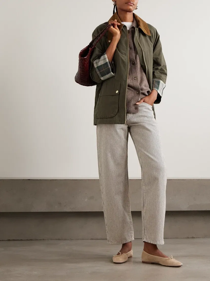 Куртка Icons Bedale из вощеной хлопковой смеси с вельветовой отделкой Barbour, бирюзовый — фото 2
