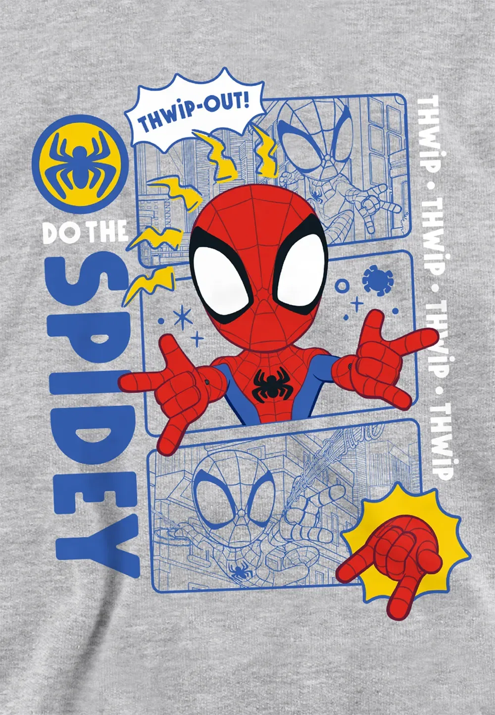 Детский худи Spidey Comic, Marvel, серый — фото 2