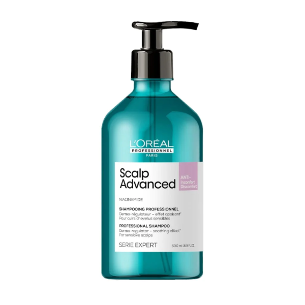 

Успокаивающий шампунь для чувствительной кожи головы scalp advanced anti-discomfort dermo-regulator shampoo L′Oréal Professionnel Paris, 500 мл