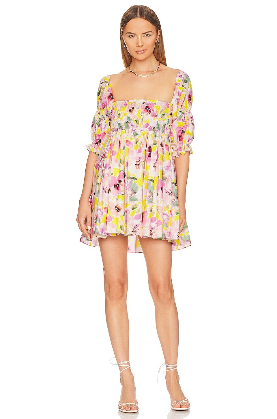 

Платье MISA Los Angeles x REVOLVE Zadie, цвет Hello Yellow Flora