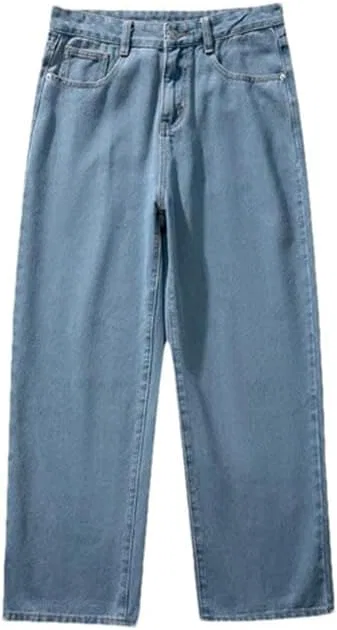 Джинсы свободные, корейский стиль, Light Blue