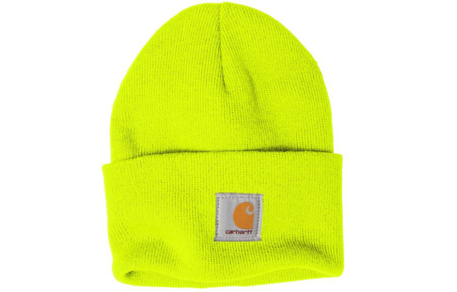 

Carhartt Акриловая вязаная шапка унисекс неоново-зелёная, Neon Green