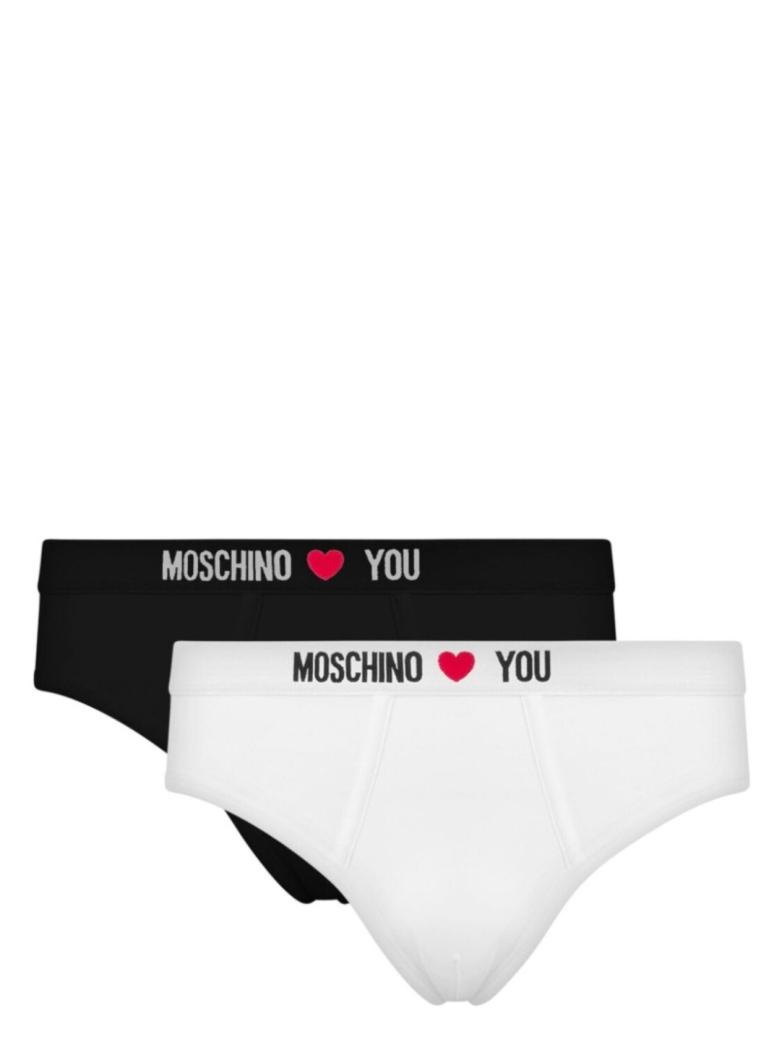 

Moschino комплект из двух трусов-брифов с логотипом, черный