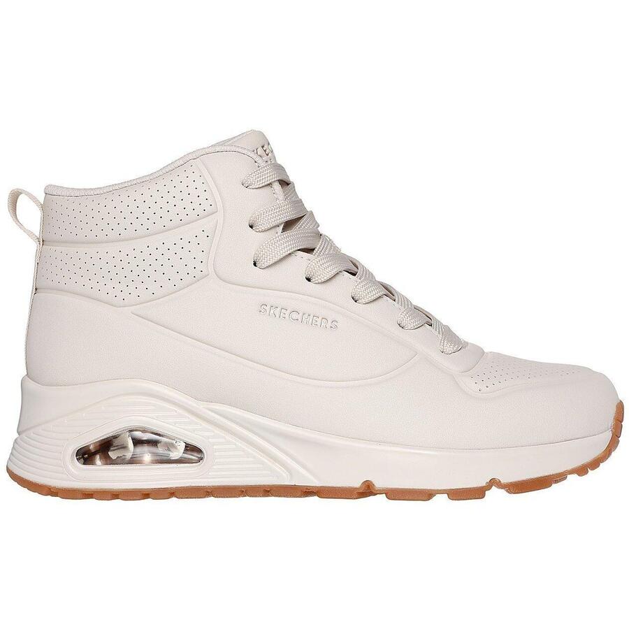 Skechers Uno - высокие кеды, бежевые, женские — фото 3