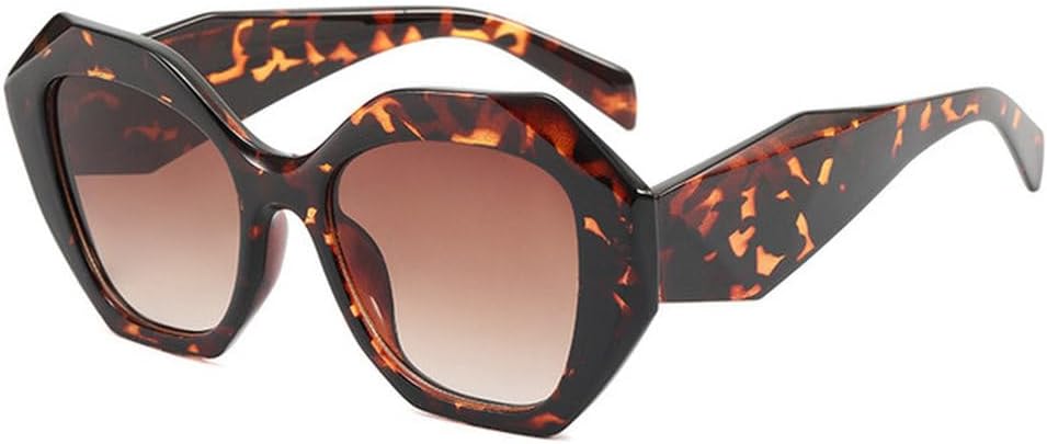 

Модные солнцезащитные очки Polygon для женщин, роскошные, стильные, с градиентным переходом цвета, сексуальные, классические черные, с защитой от УФ-излучения UV400 TVTBBVV, Leopard