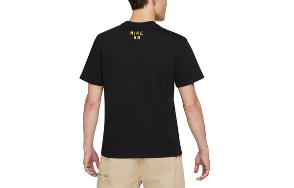 Футболка sb athleisure casual sports breathable angel printing skateboard short sleeve black Nike, черный — фото 2
