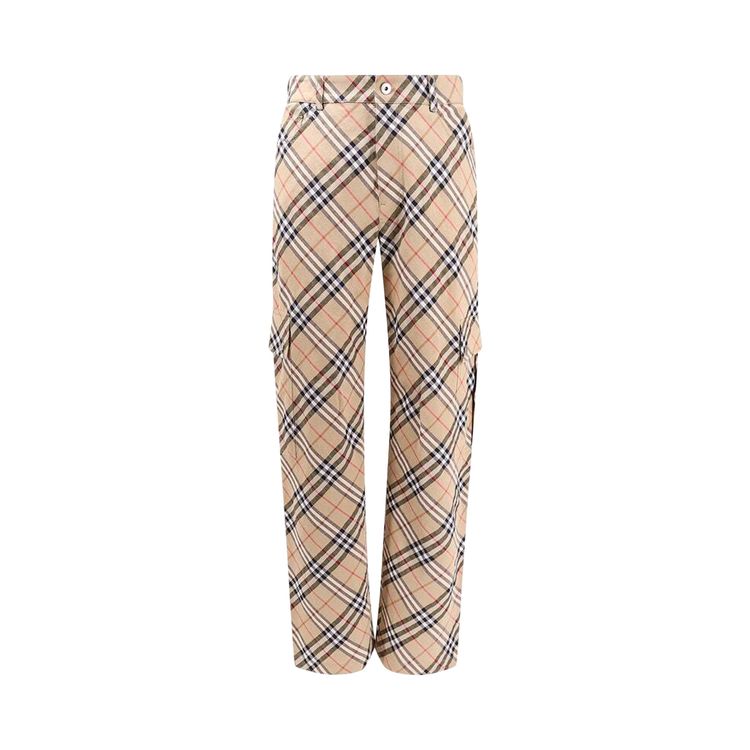 

Брюки Burberry Check Stretch Trousers 'Teacup/Pasture', разноцветный