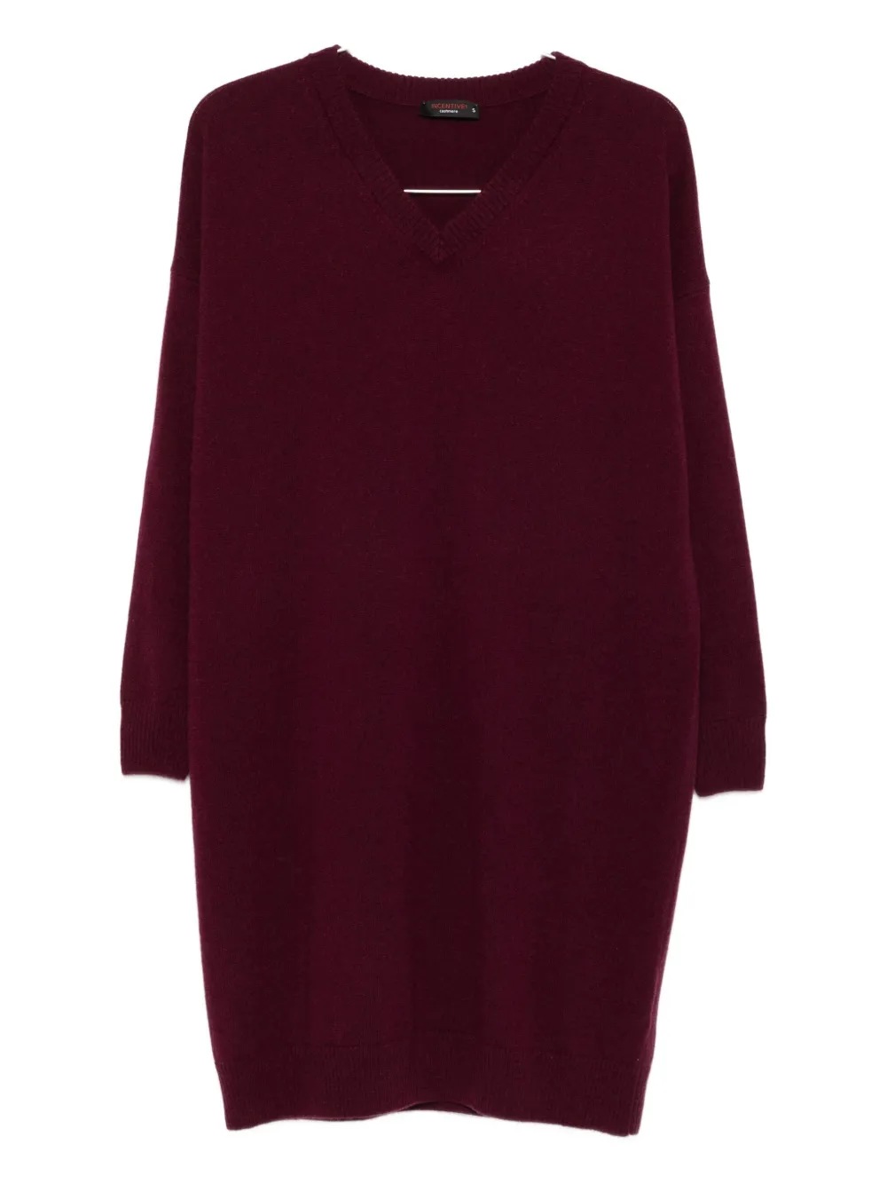 

Кашемировое платье миди с V-образным вырезом Incentive! Cashmere, фиолетовый