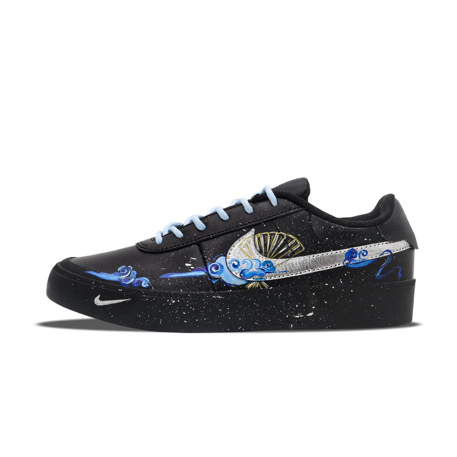 

Nike Низкие кроссовки для скейтбординга Court Shot Cushioning, мужские, синие, серебристо-черные