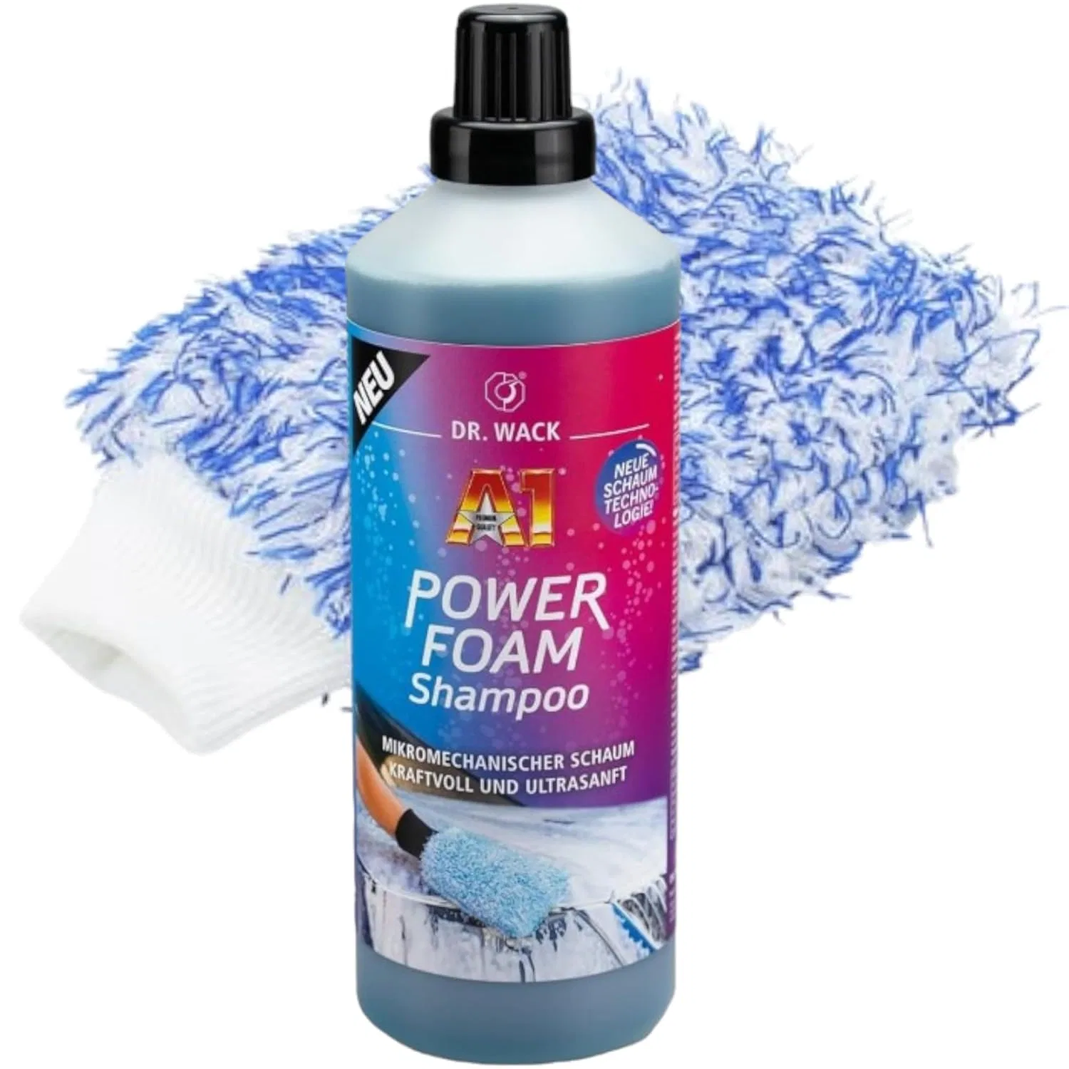 Шампунь-пена «A1 Power Foam» 1 л с микрофибровой варежкой от Dr. Wack Dft