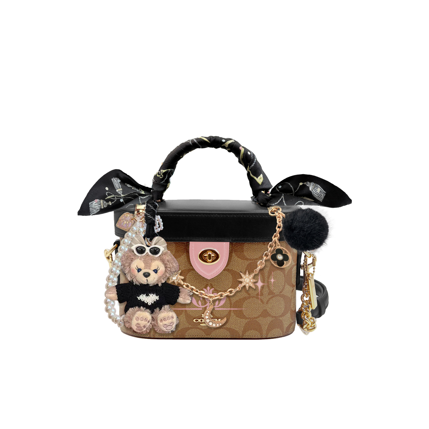 

Сумка Kay Cow из кожи, маленькая, унисекс, разноцветная COACH, starсветло night box