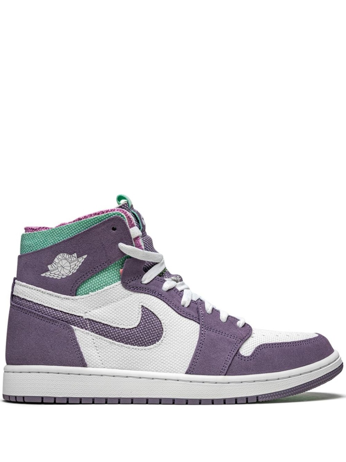 

Кроссовки Jordan Air Jordan 1 Zoom Air CMFT, белый/фиолетовый/зеленый, Серый, Кроссовки Jordan Air Jordan 1 Zoom Air CMFT, белый/фиолетовый/зеленый