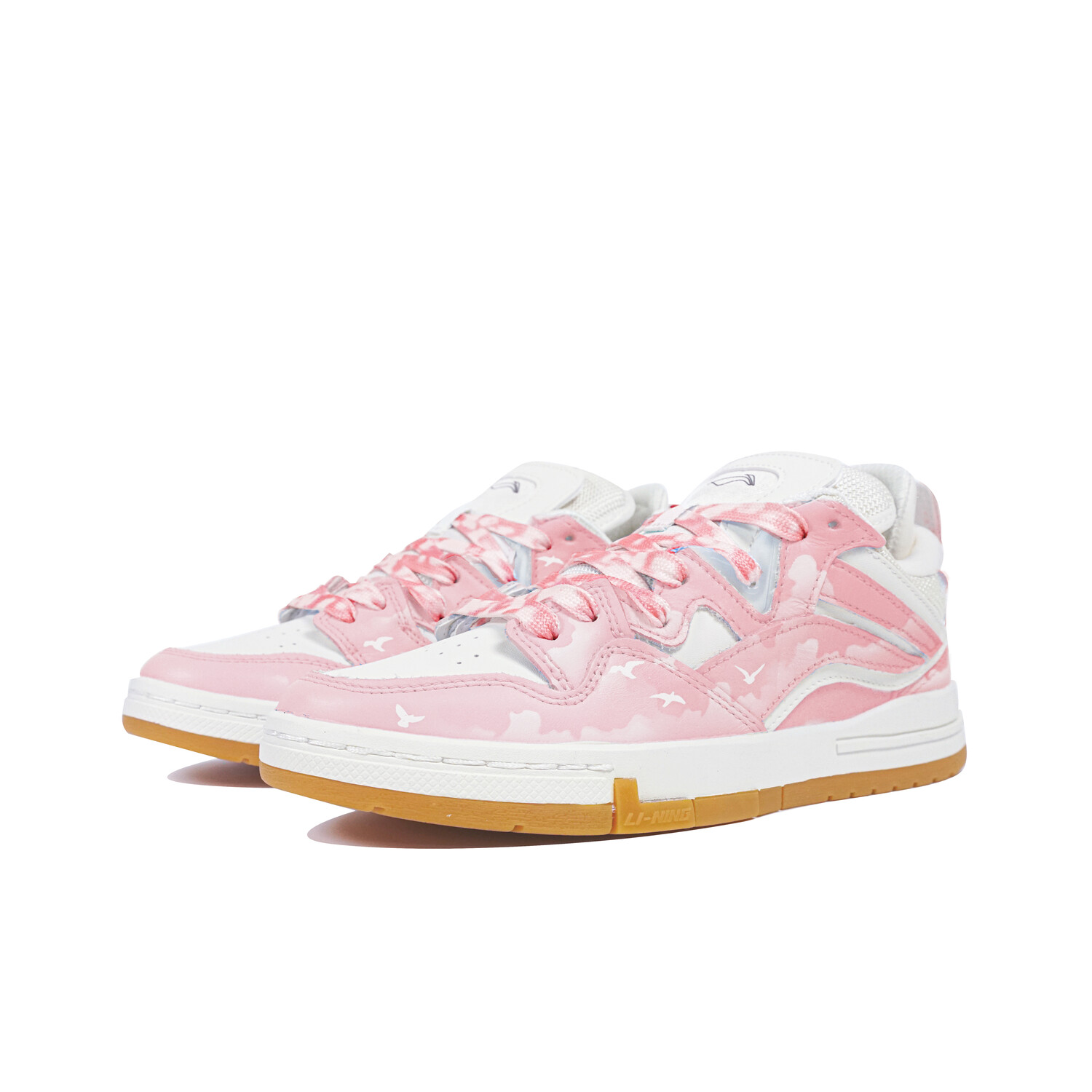 

Кроссовки LINING Skateboarding Shoes Men Low-top White/pink, розовый