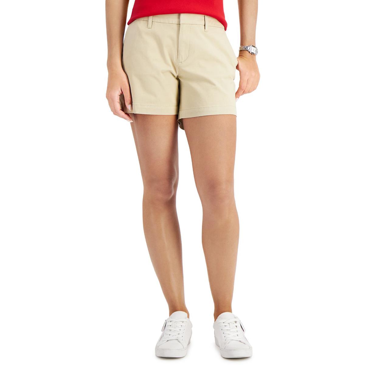 

Женские повседневные шорты средней посадки Tommy Hilfiger, хаки