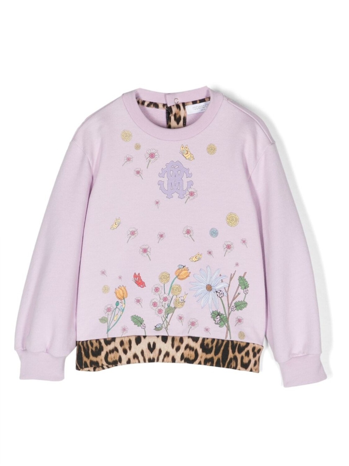 

Толстовка с цветочным принтом Roberto Cavalli Junior, фиолетовый