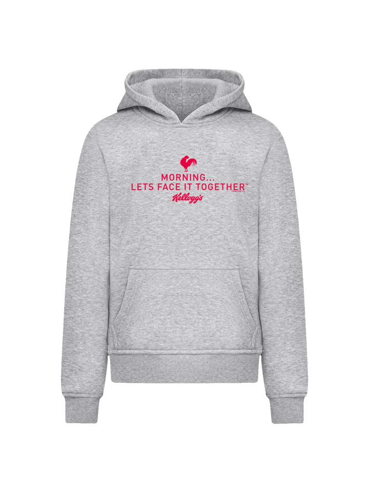 

Худи Kellogg's Breakfast Cereals Morning Lets Face It в сером меланжевом цвете F4NT4STIC