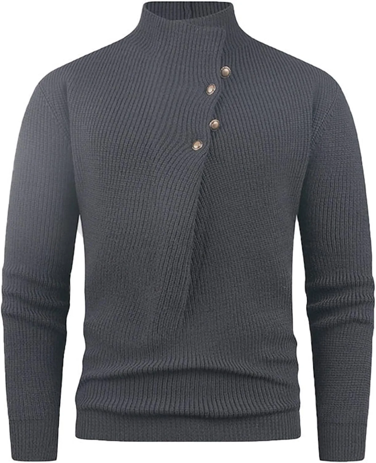 

Мужской свитер с воротником-поло и длинными рукавами