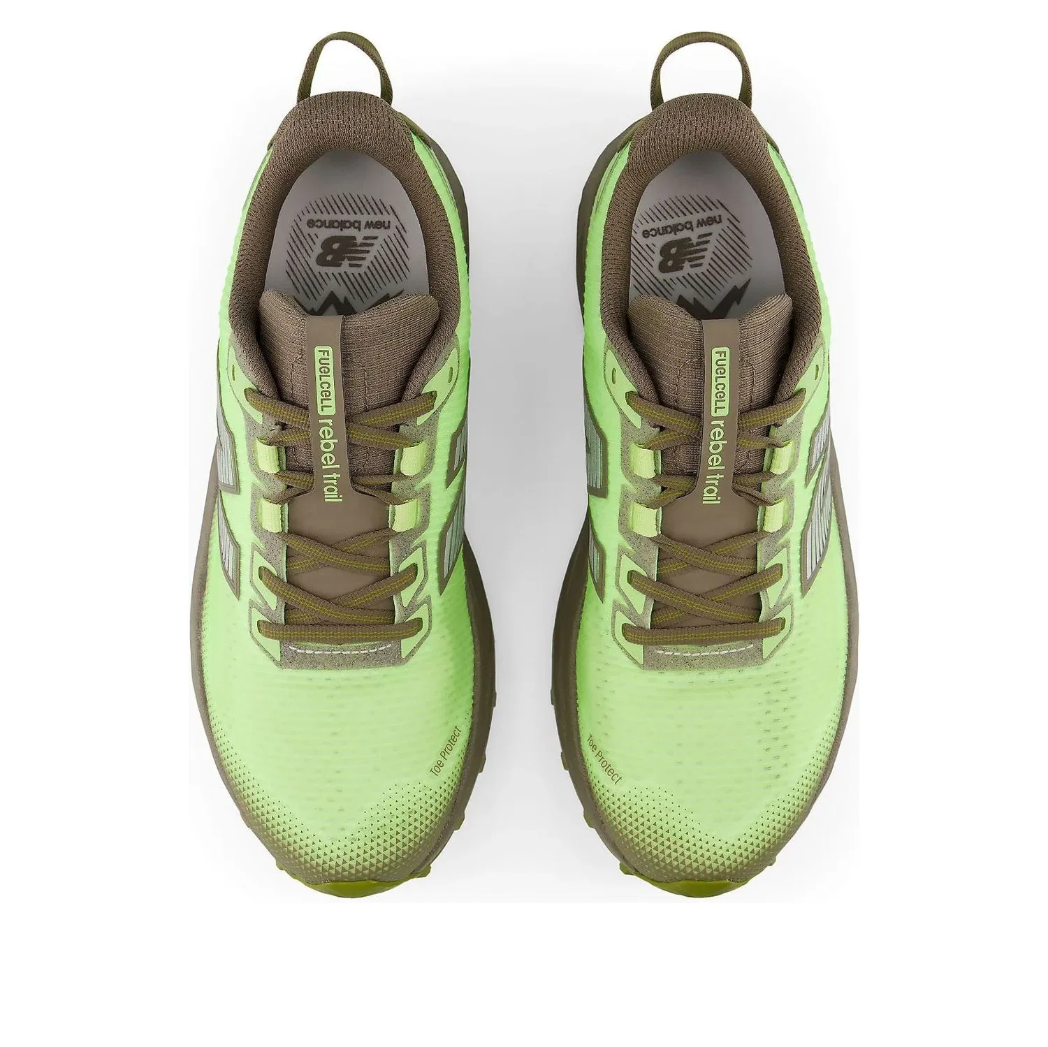 Кроссовки New Balance FuelCell Rebel Trail 'Afterglow Thunder Brown' MRBT66K, зеленый — фото 3