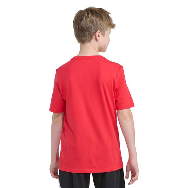 Футболка с коротким рукавом Boys 8-20 с лентикулярным камуфляжным принтом Adidas, Pure Ruby — фото 2
