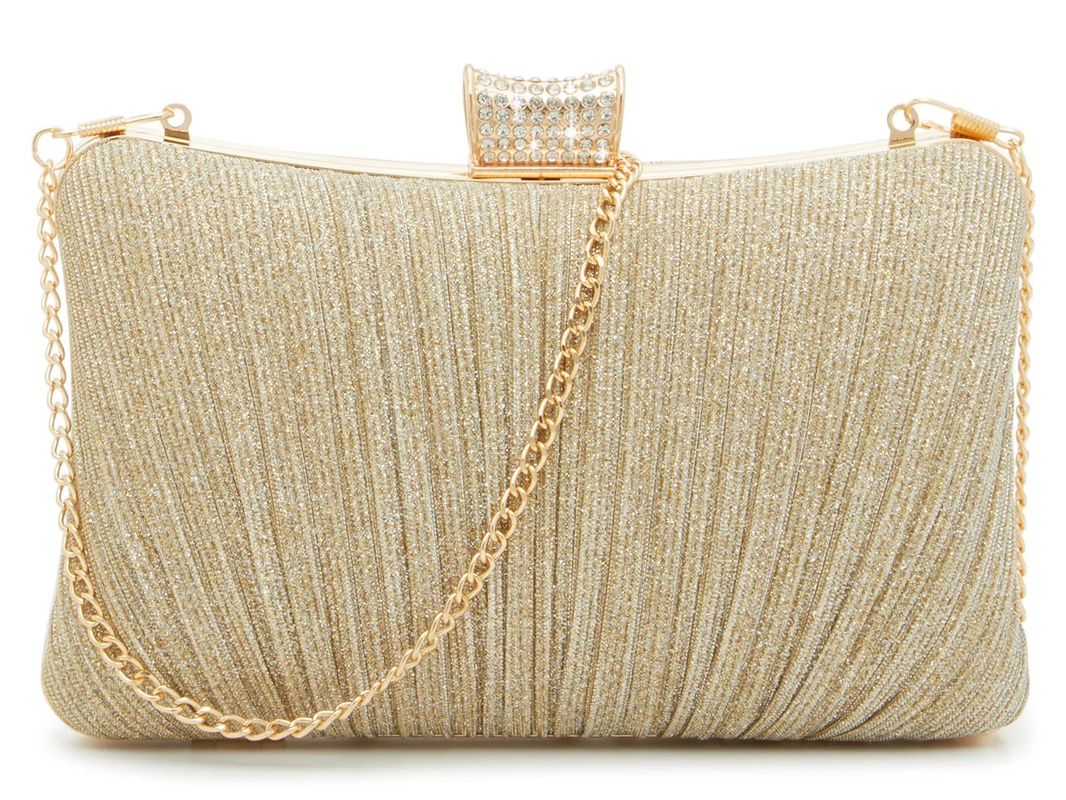 

Клатч Kelly & Katie Glitter Pleat Clutch, золотой