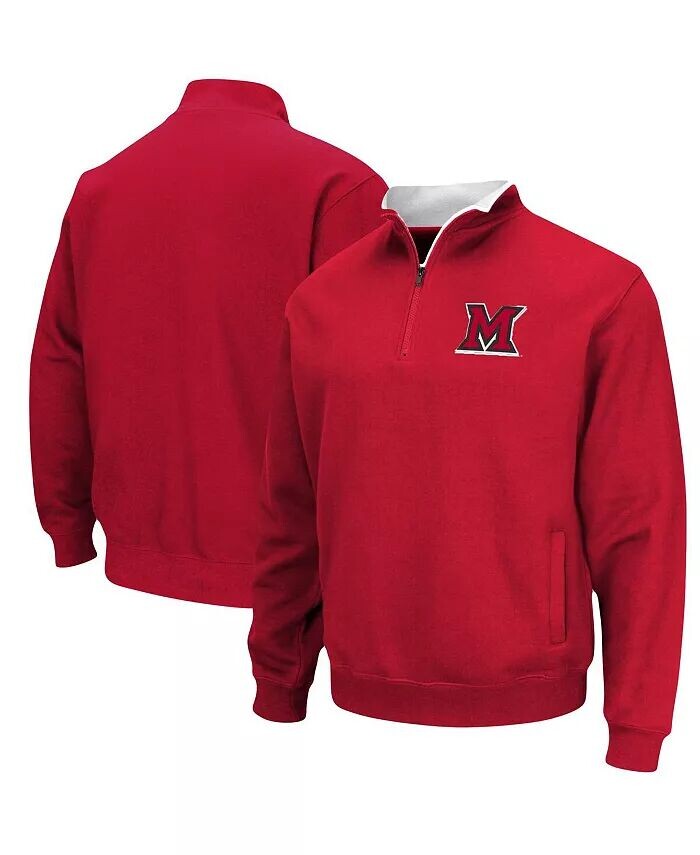 

Мужская красная толстовка Miami University RedHawks Tortugas Logo с застежкой-молнией на четверть Colosseum