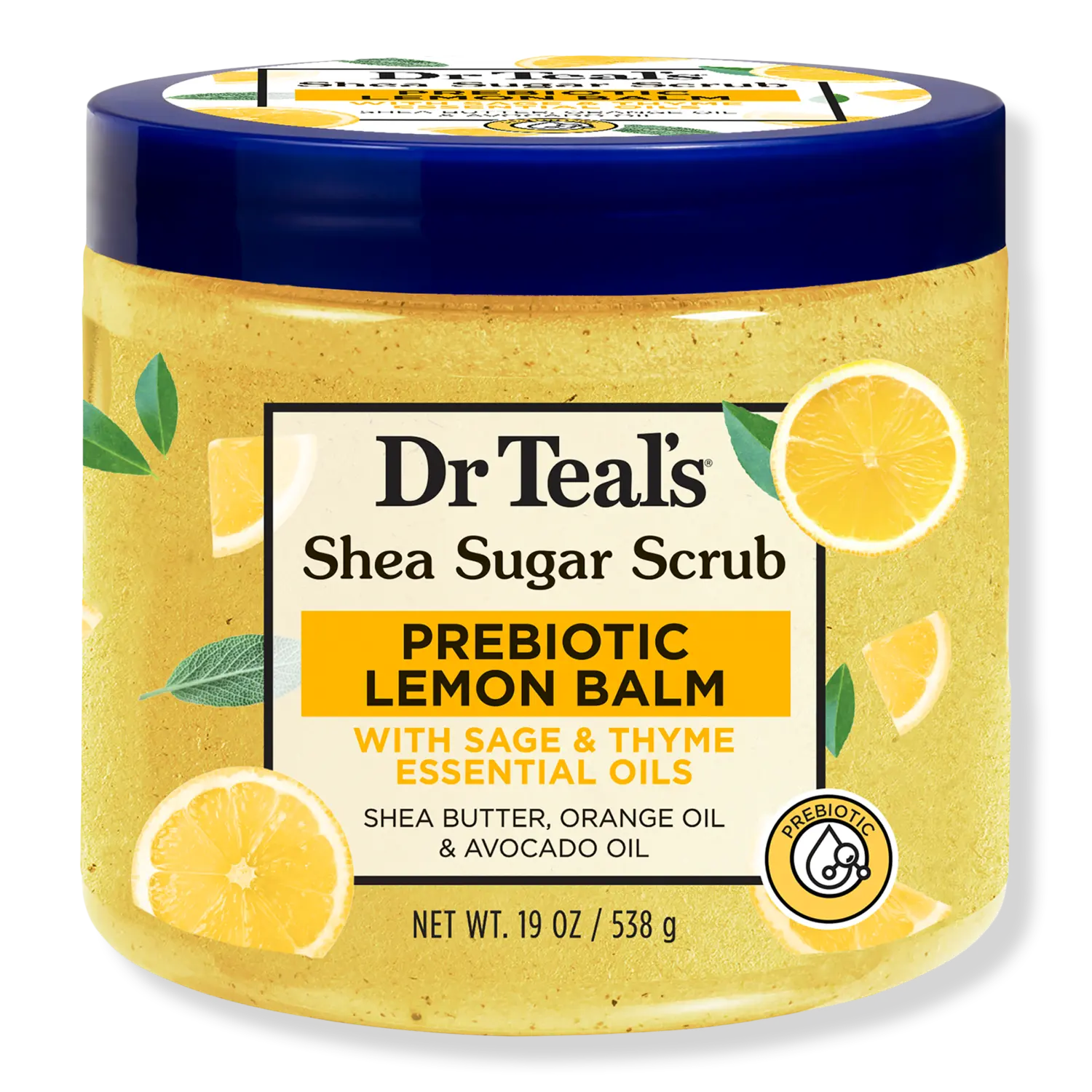 

Сахарный скраб для тела с маслом ши, пребиотиком мелиссой и эфирными маслами. Dr Teal's