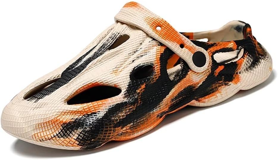 

Мужские сандалии Jakcuz, спортивные, на слайд с закрытым носком для активного отдыха и походов, быстросохнущие, легкие пляжные с ремешком сзади, желтый