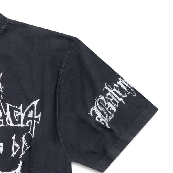 Футболка diy metal t-shirt 'black white' Balenciaga, черный — фото 4