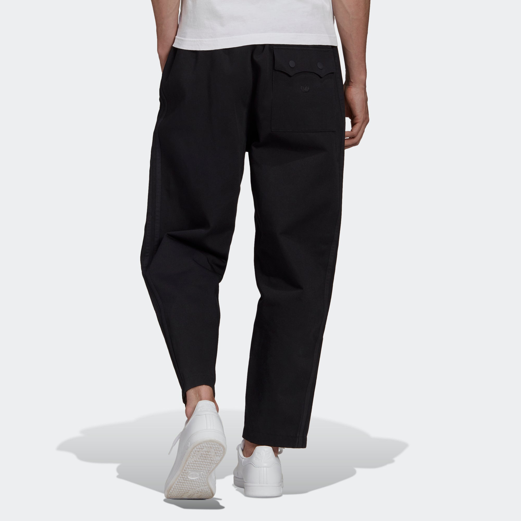 Повседневные брюки Men's adidas originals C Twill Pant Solid Color Loose Straight Casual Pants/Trousers Autumn Black H11371 — фото 3