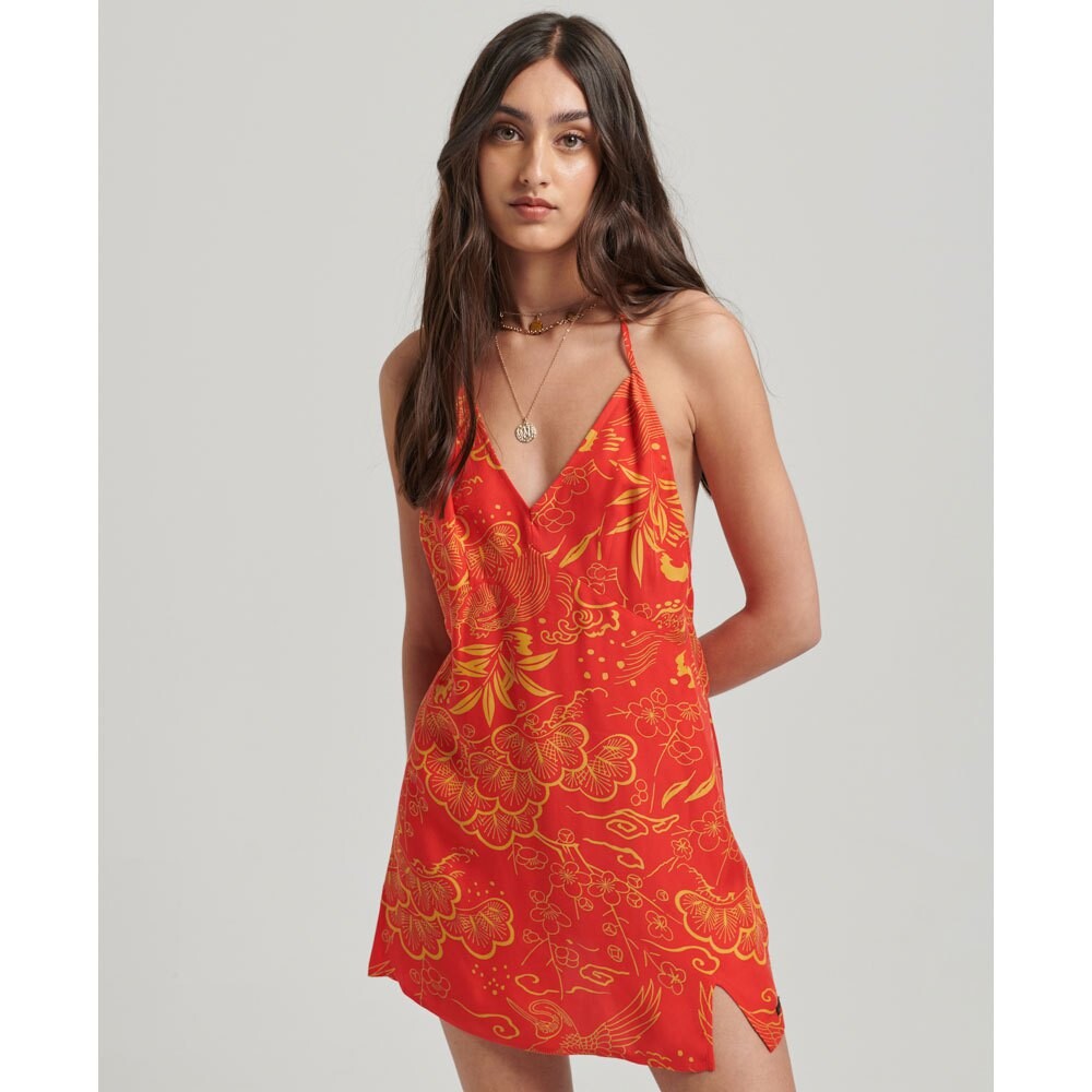 

Платье Superdry Vintage Mini Slip Halter, красный