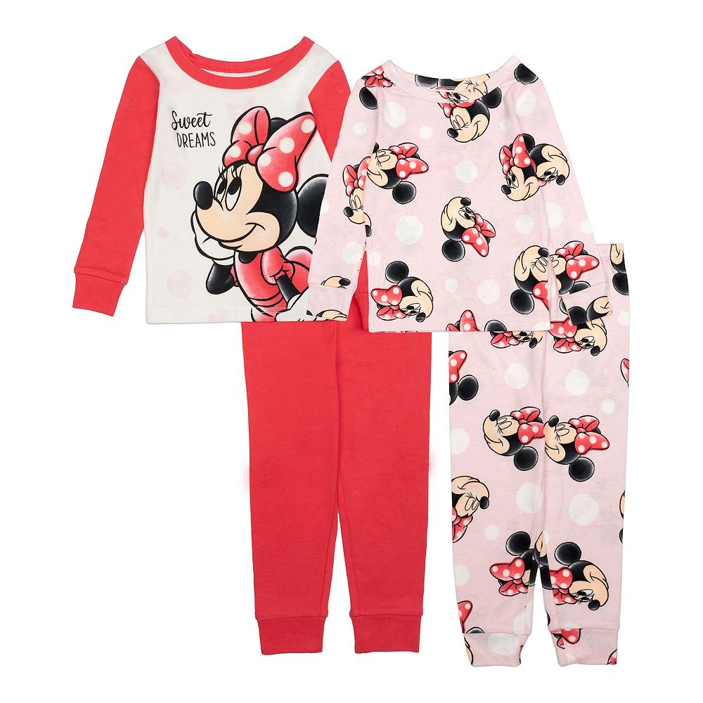 

Пижамный комплект из 4 предметов Disney's Minnie Mouse для малышей "Minnie More Dots" Licensed Character, цвет Minnie