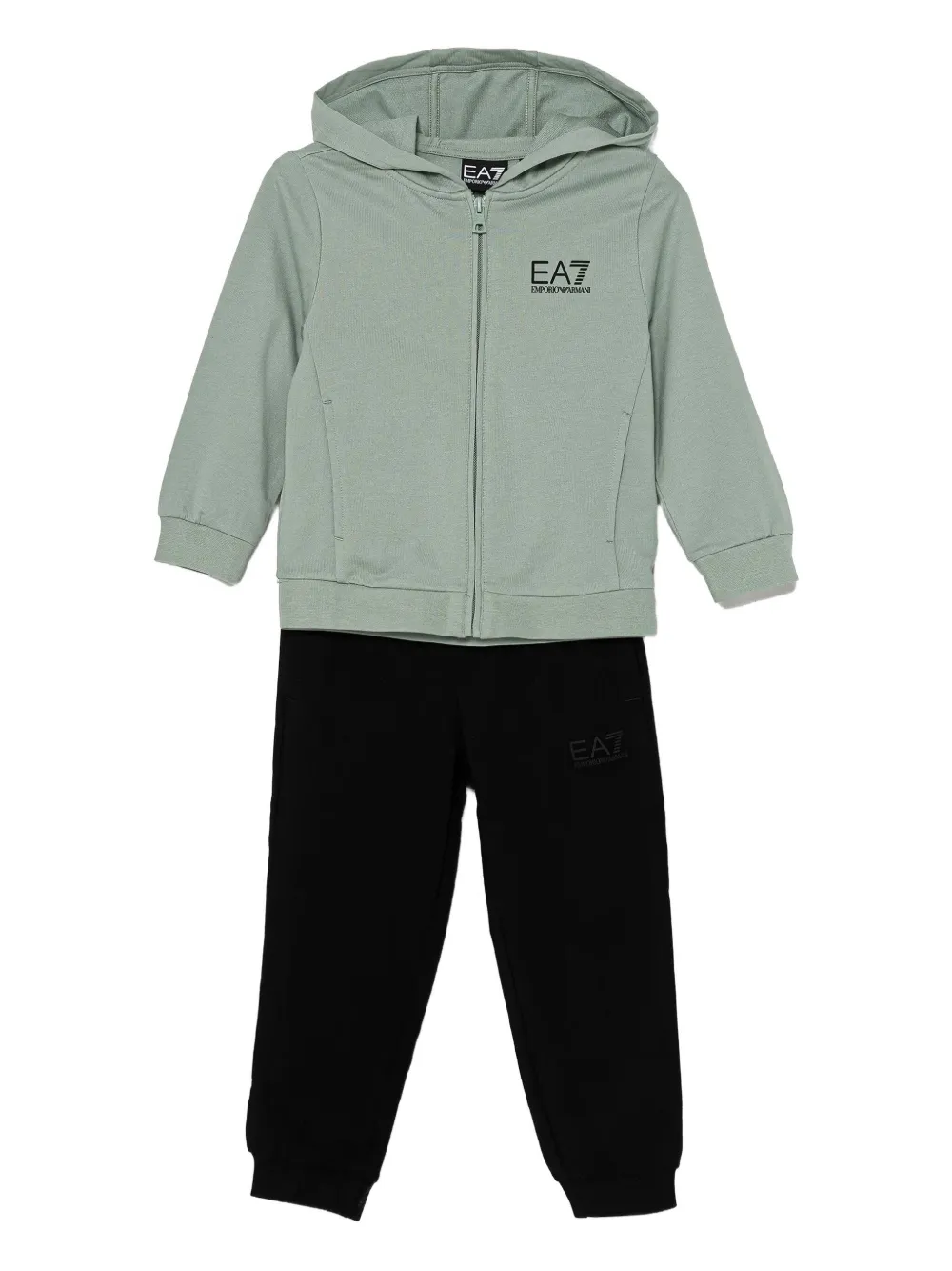 

Спортивный костюм с логотипом Ea7 Emporio Armani, зеленый