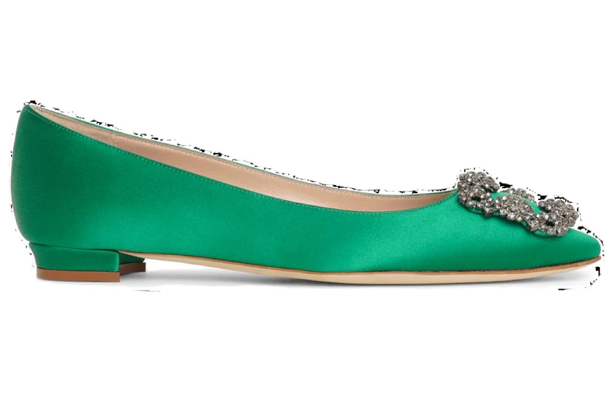 Женские повседневные туфли зеленые MANOLO BLAHNIK — фото 2