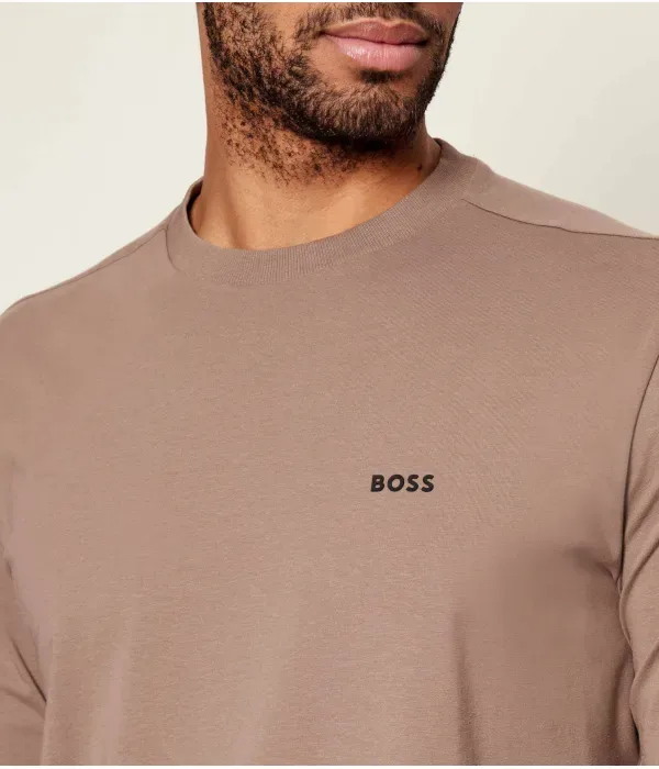 Футболка с длинным рукавом regular fit Boss Green, коричневый — фото 4