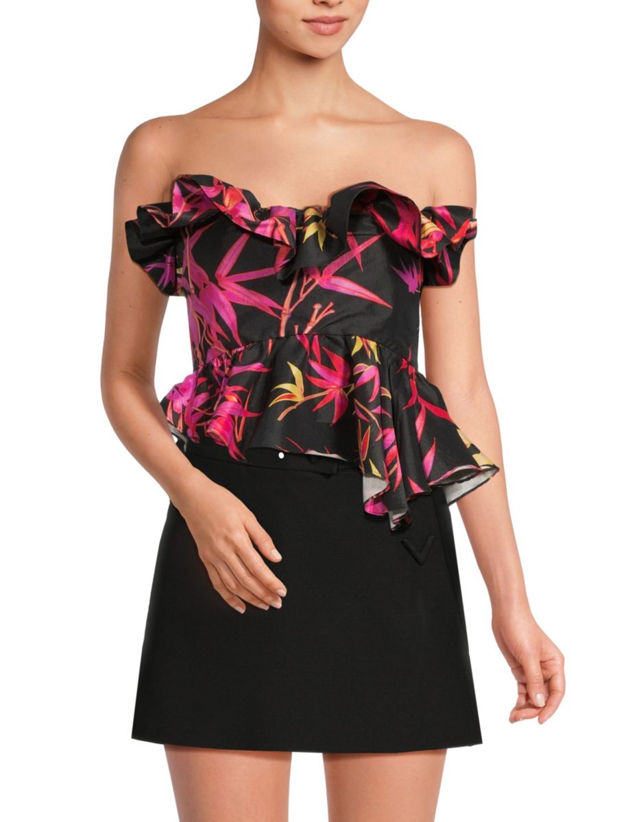 

Топ без бретелек с оборками Jette Kika Vargas, фуксия