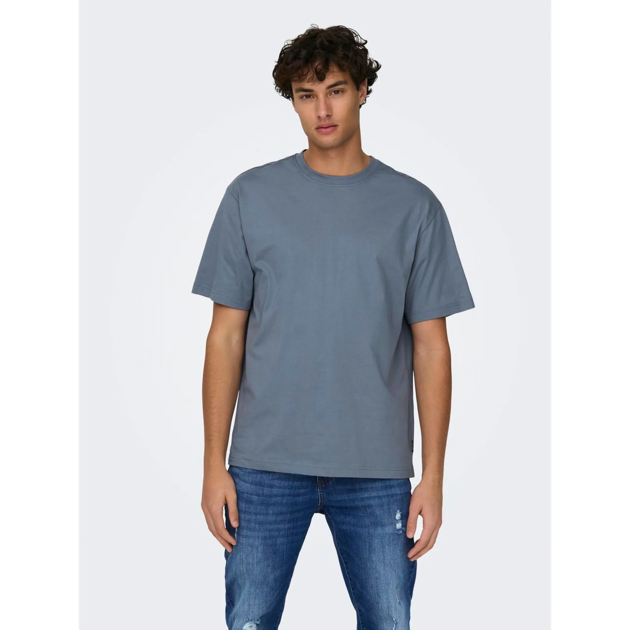 

Рубашка ONLY & SONS с круглым вырезом "ONSFRED RLX SS TEE", цвет Flint Stone
