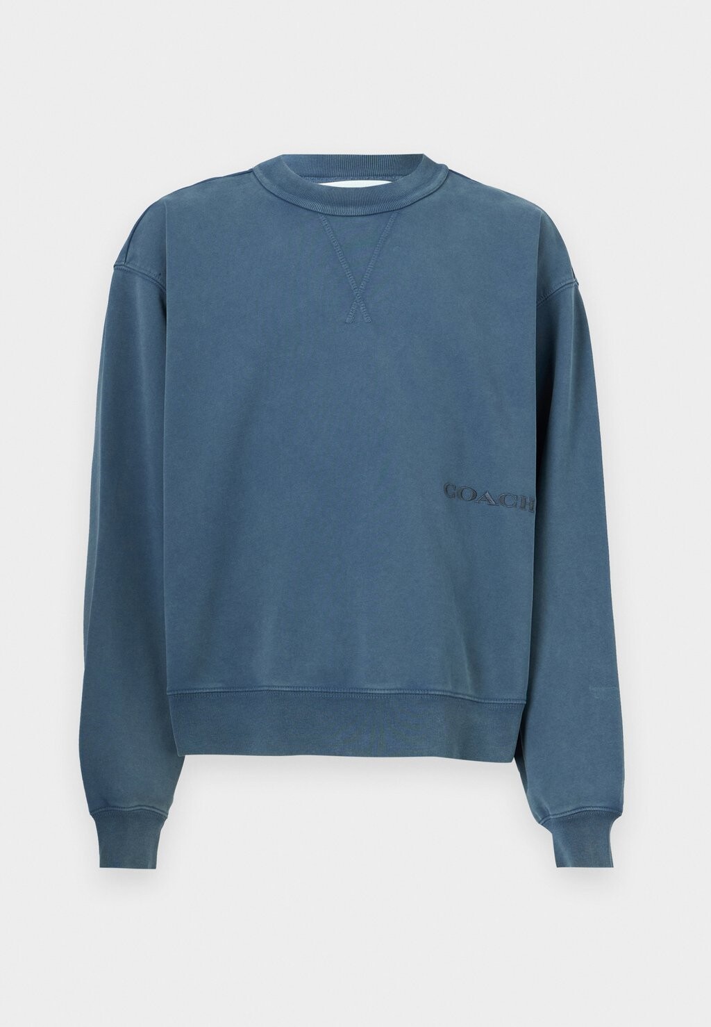 

Толстовка GARMENT DYE CREWNECK COACH, темно-синий