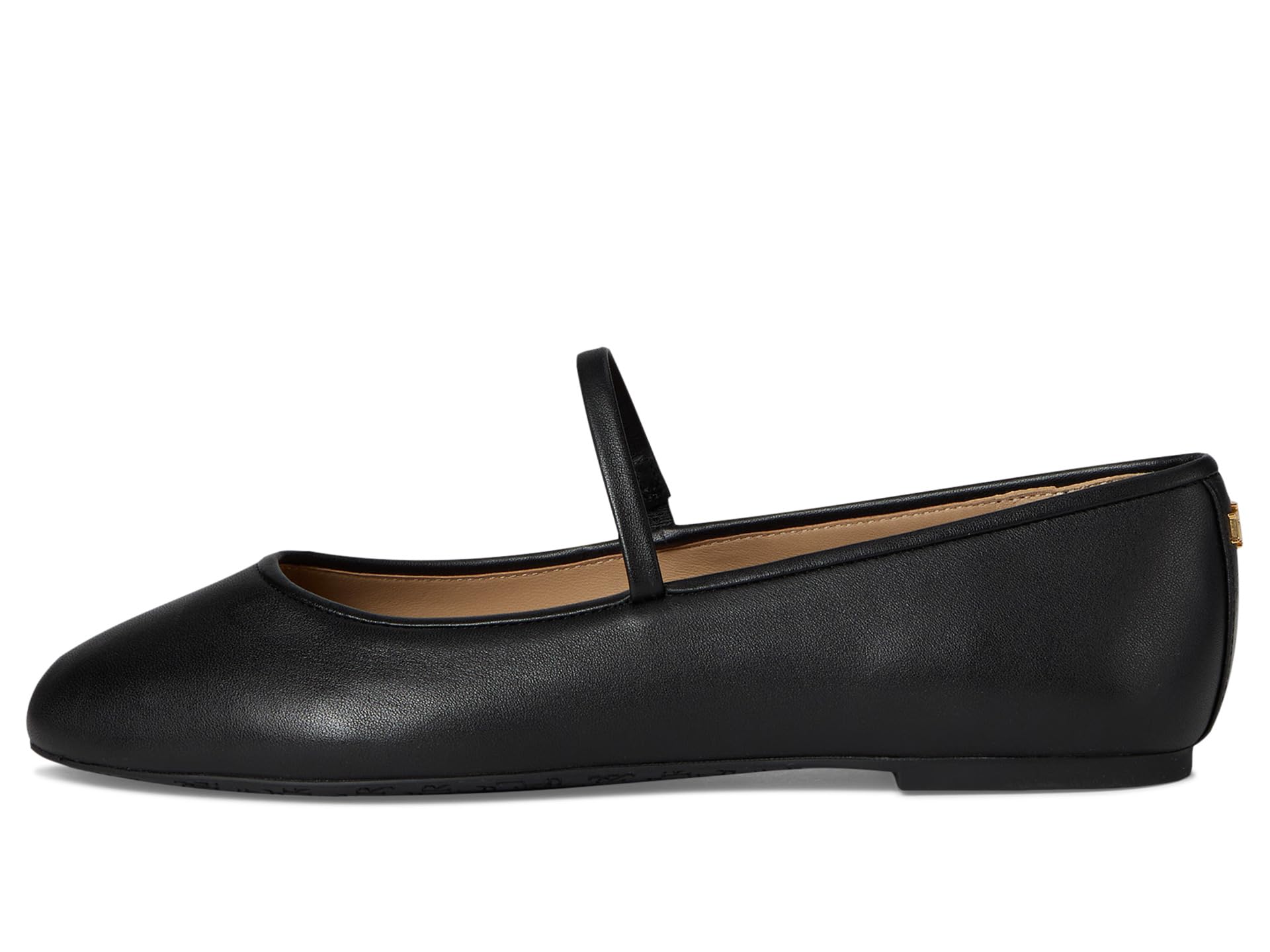 Балетки Lauren Ralph Lauren Jayna Nappa Leather Mary Jane Flats, черный — фото 4