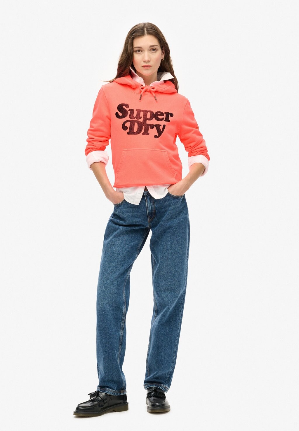 

Толстовка с капюшоном COOPER TONAL Superdry, коралловый