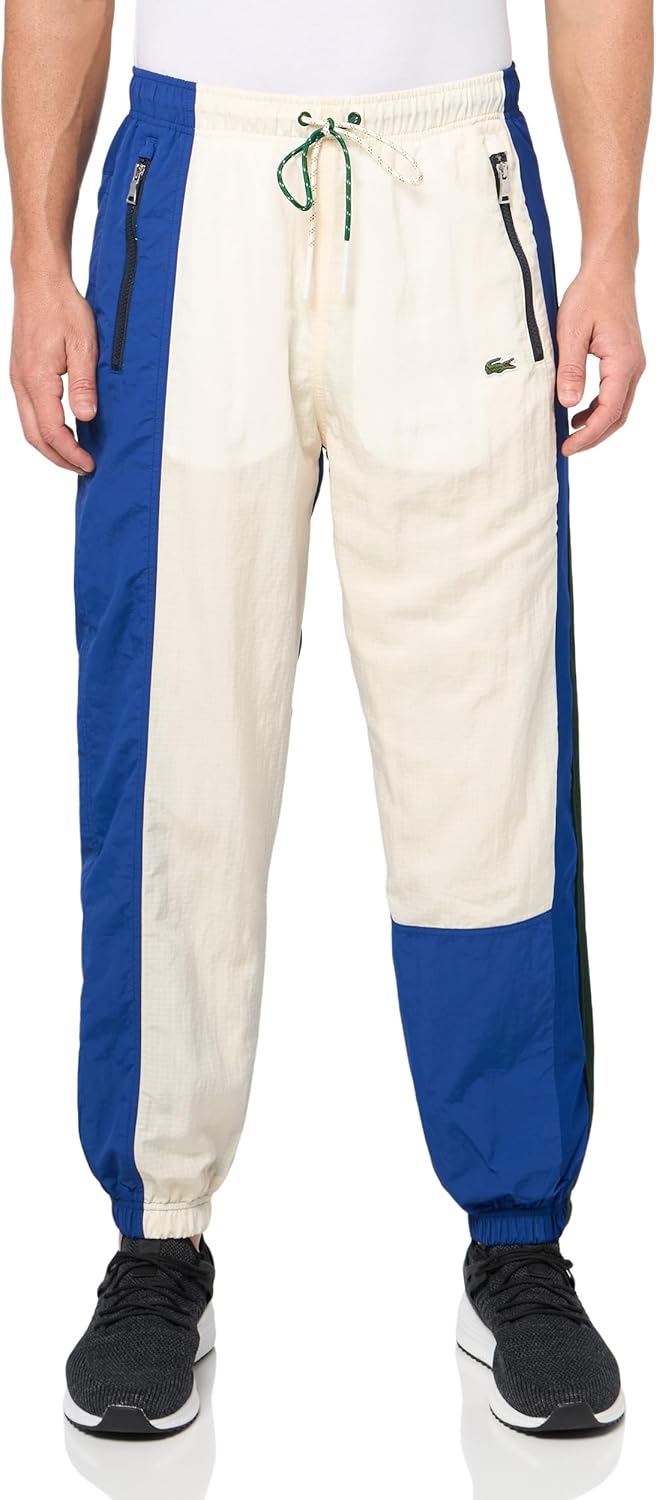 

Lacoste мужские спортивные флисовые брюки с резинкой на штанинах, Lapland/Cosmic/Sinople