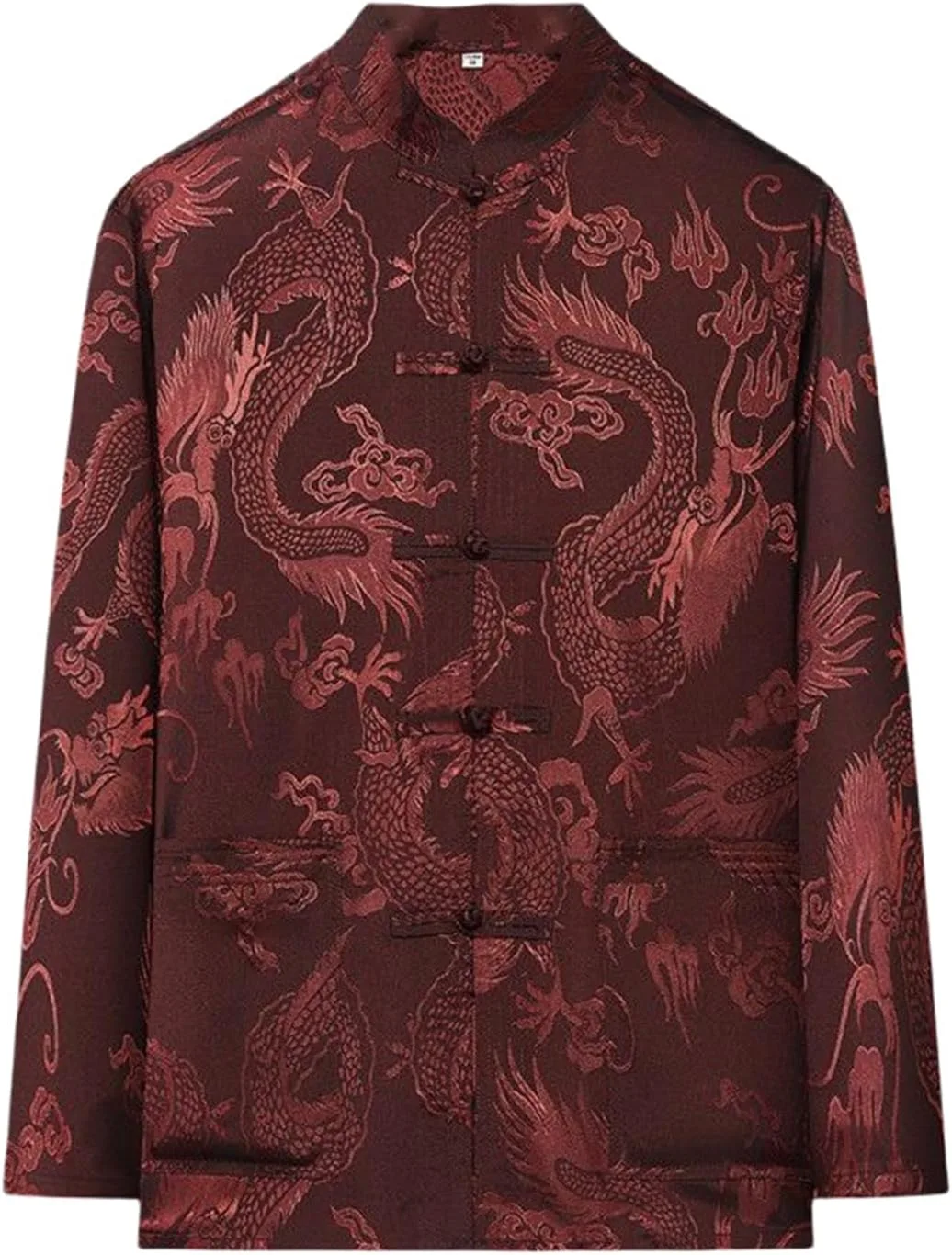 

Мужская рубашка в китайском стиле с длинным рукавом и воротником-мандарин MQMYJSP