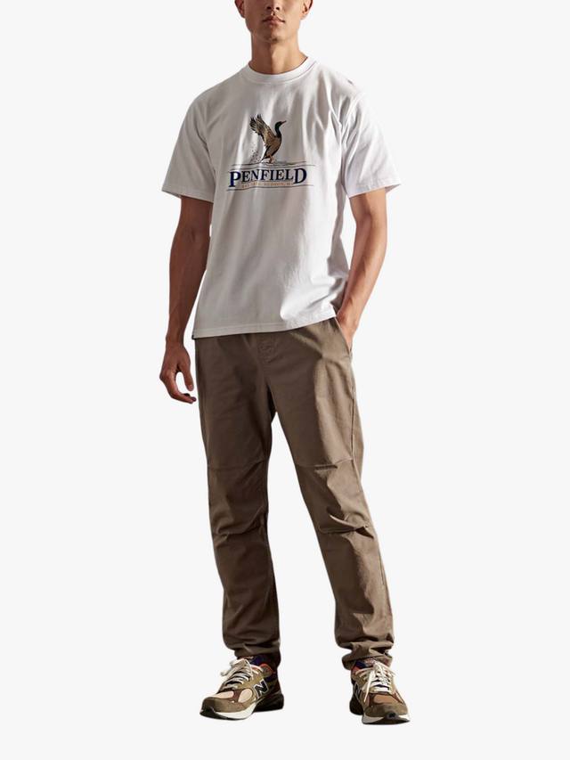 

Королевская хлопчатобумажная футболка с графическим рисунком обычного покроя с коротким рукавом Penfield, цвет Bright White