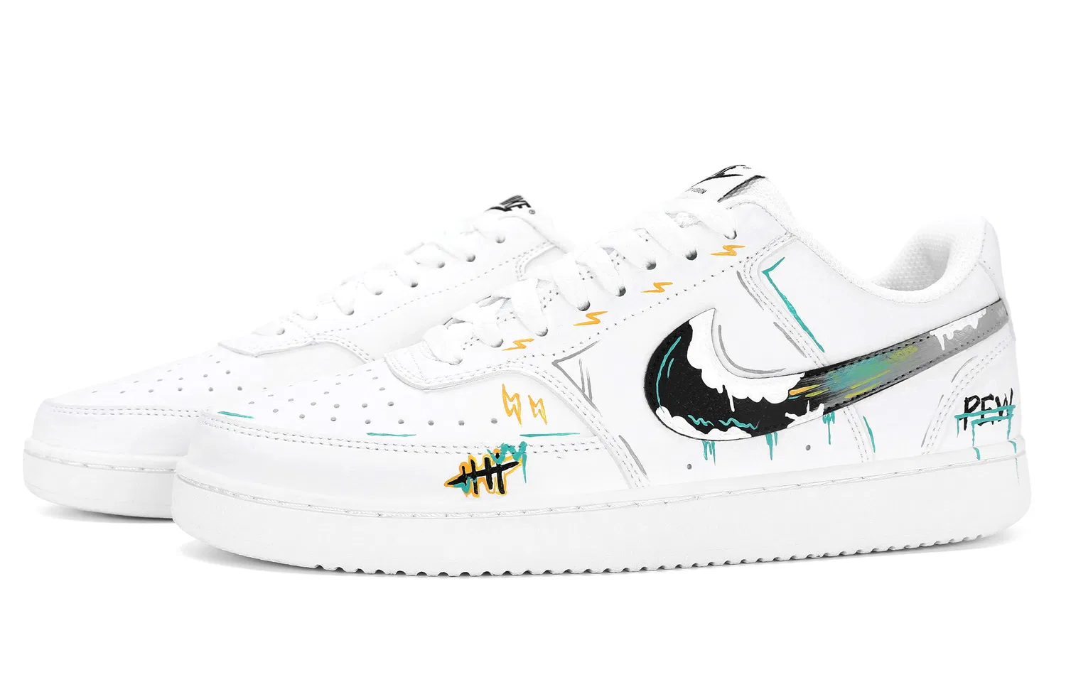 Кроссовки кеды Nike Court Vision 1 Black White — фото 4