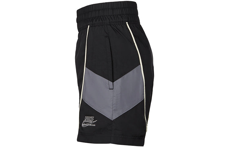 Шорты (GS) Nike Sportswear Heritage Windrunner 'Black Dark Grey' — фото 3
